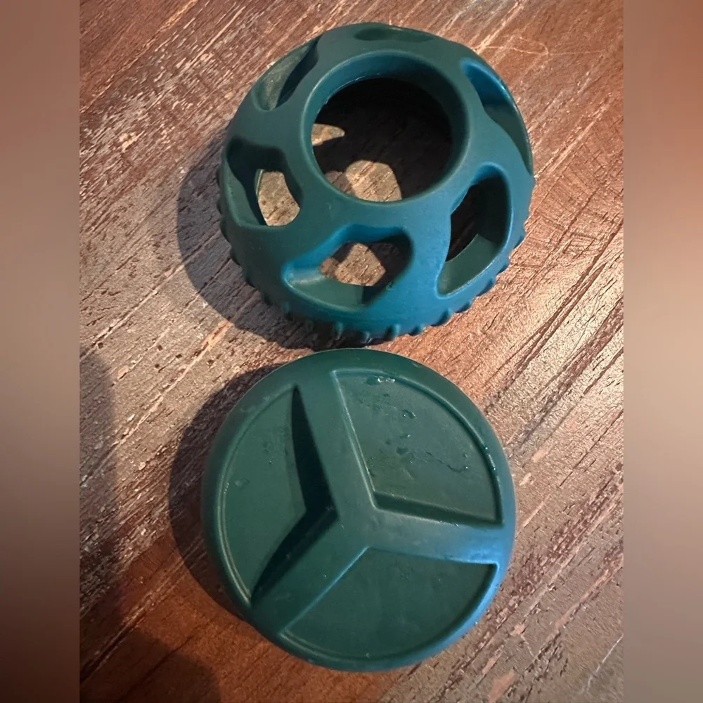 Dog treat dispenser ball